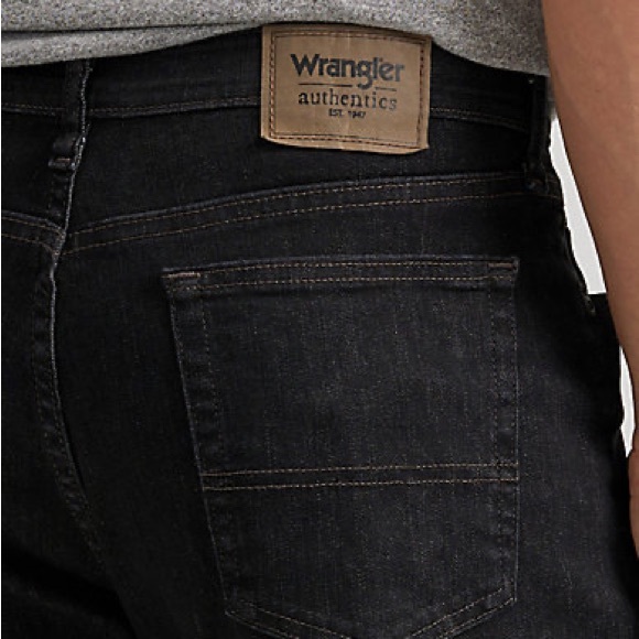 WRANGLER•authentics relaxed fit comfort flex dark denim jeans 40x29 NWT - Picture 4 of 6